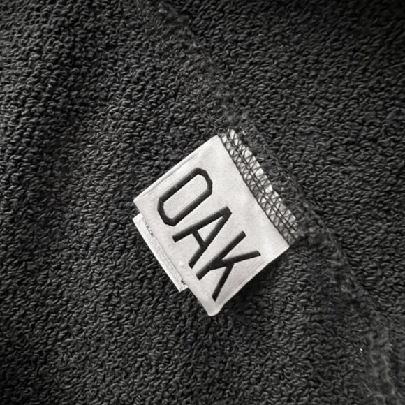 OAK NYC RAW EDGE FRENCH TERRY WRAP CARDIGAN - Picture 6 of 7